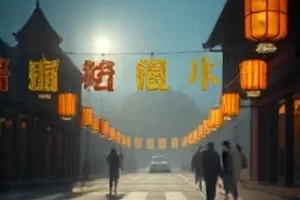 《深海图书馆》水下书架与潜水灯的冷色画面